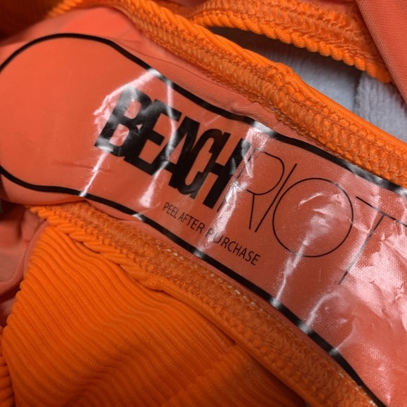 Beach riot orange Celine ribbed piece swimsuit new without tags medium - Picture 6 of 7